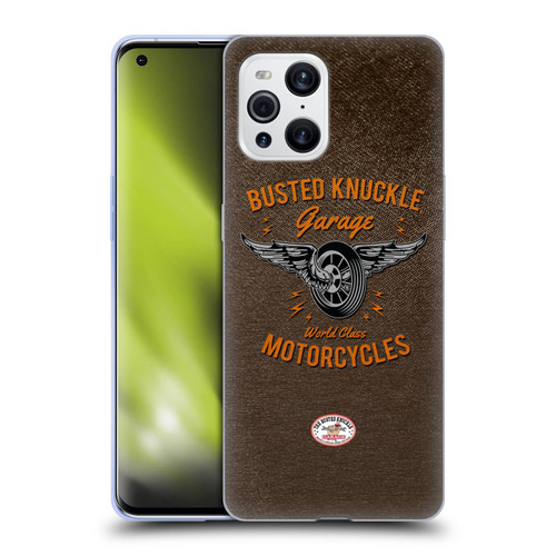 Busted Knuckle Garage Graphics Motorcycles Soft Gel Case for OPPO Find X3 / Pro