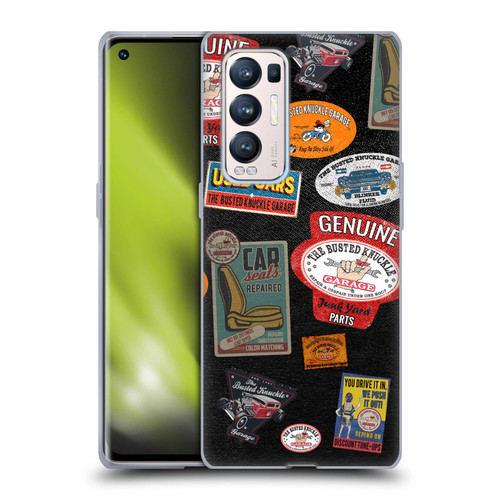Busted Knuckle Garage Graphics Patches Soft Gel Case for OPPO Find X3 Neo / Reno5 Pro+ 5G
