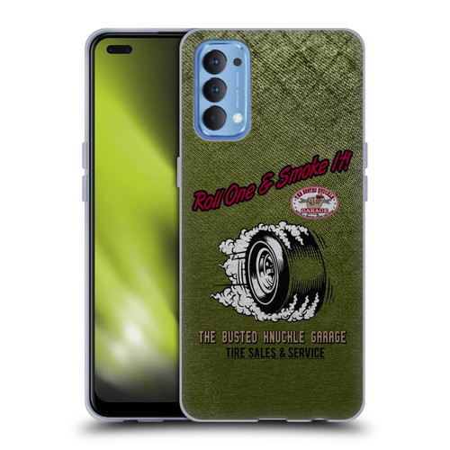 Busted Knuckle Garage Graphics Tire Soft Gel Case for OPPO Reno 4 5G