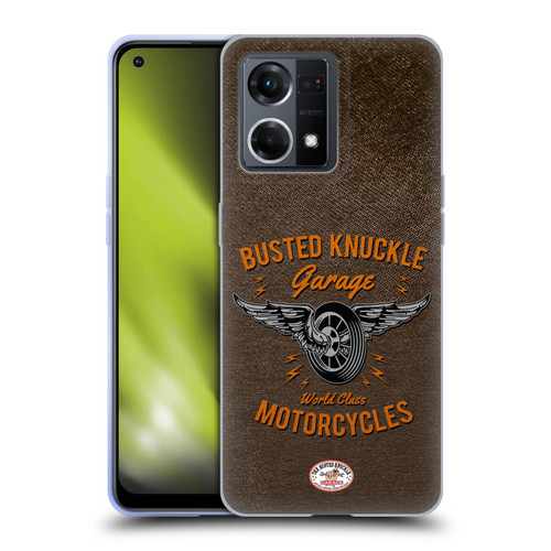 Busted Knuckle Garage Graphics Motorcycles Soft Gel Case for OPPO Reno8 4G