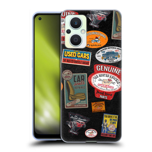 Busted Knuckle Garage Graphics Patches Soft Gel Case for OPPO Reno8 Lite