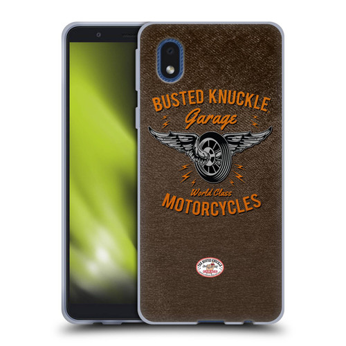 Busted Knuckle Garage Graphics Motorcycles Soft Gel Case for Samsung Galaxy A01 Core (2020)