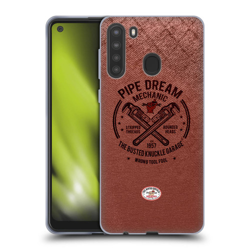 Busted Knuckle Garage Graphics Pipe Dream Soft Gel Case for Samsung Galaxy A21 (2020)