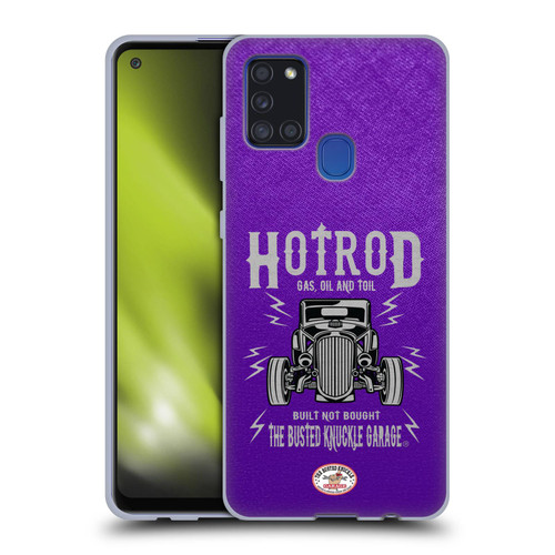 Busted Knuckle Garage Graphics Hot Rod Soft Gel Case for Samsung Galaxy A21s (2020)
