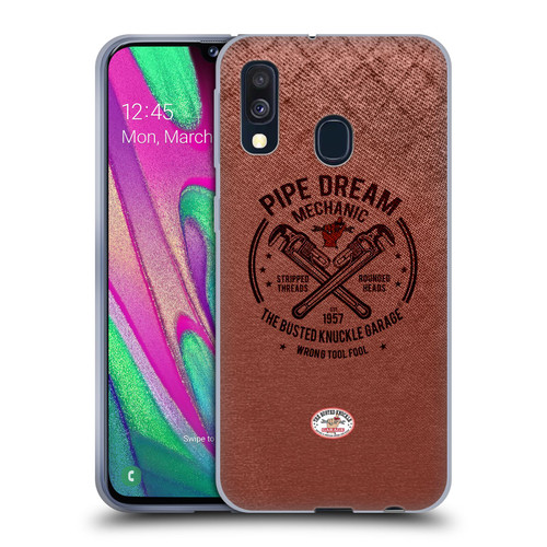 Busted Knuckle Garage Graphics Pipe Dream Soft Gel Case for Samsung Galaxy A40 (2019)