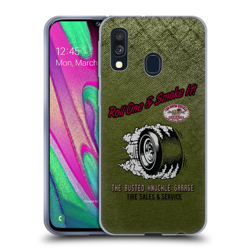 Busted Knuckle Garage Graphics Tire Soft Gel Case for Samsung Galaxy A40 (2019)
