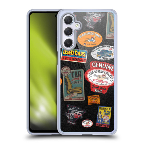 Busted Knuckle Garage Graphics Patches Soft Gel Case for Samsung Galaxy M54 5G