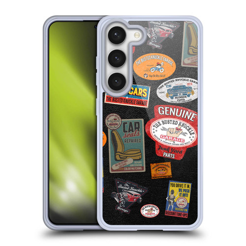 Busted Knuckle Garage Graphics Patches Soft Gel Case for Samsung Galaxy S23 5G