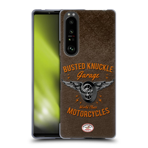 Busted Knuckle Garage Graphics Motorcycles Soft Gel Case for Sony Xperia 1 III