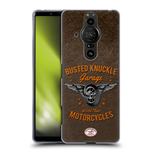 Busted Knuckle Garage Graphics Motorcycles Soft Gel Case for Sony Xperia Pro-I