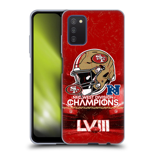 NFL 2024 Division Champions NFC Helmet 49ers Soft Gel Case for Samsung Galaxy A03s (2021)