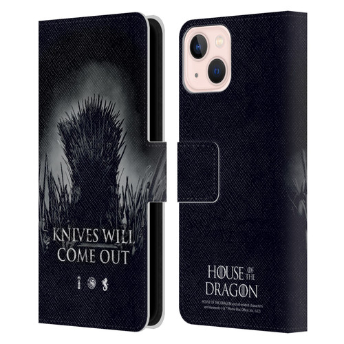 House Of The Dragon: Television Series Art Knives Will Come Out Leather Book Wallet Case Cover For Apple iPhone 13