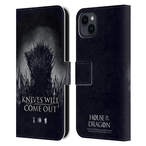 House Of The Dragon: Television Series Art Knives Will Come Out Leather Book Wallet Case Cover For Apple iPhone 15 Plus