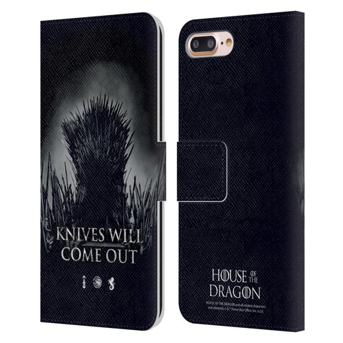 House Of The Dragon: Television Series Art Knives Will Come Out Leather Book Wallet Case Cover For Apple iPhone 7 Plus / iPhone 8 Plus