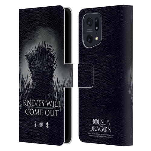 House Of The Dragon: Television Series Art Knives Will Come Out Leather Book Wallet Case Cover For OPPO Find X5