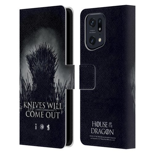 House Of The Dragon: Television Series Art Knives Will Come Out Leather Book Wallet Case Cover For OPPO Find X5 Pro