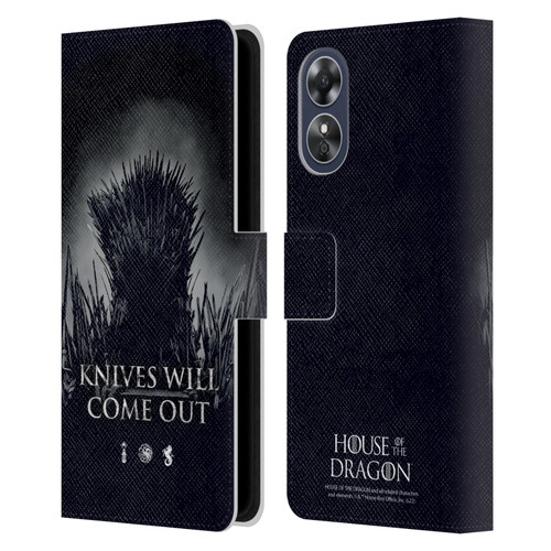 House Of The Dragon: Television Series Art Knives Will Come Out Leather Book Wallet Case Cover For OPPO A17