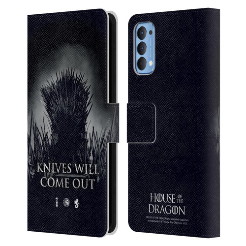House Of The Dragon: Television Series Art Knives Will Come Out Leather Book Wallet Case Cover For OPPO Reno 4 5G