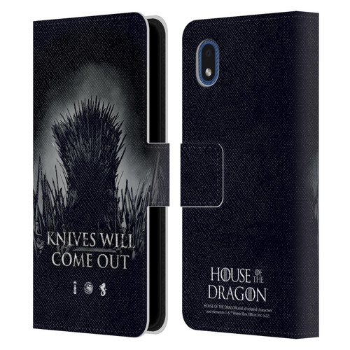 House Of The Dragon: Television Series Art Knives Will Come Out Leather Book Wallet Case Cover For Samsung Galaxy A01 Core (2020)