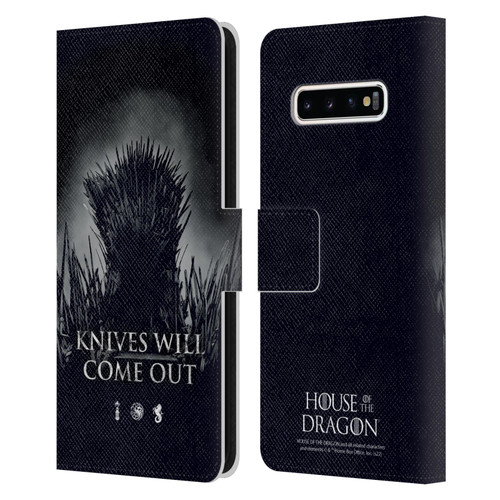 House Of The Dragon: Television Series Art Knives Will Come Out Leather Book Wallet Case Cover For Samsung Galaxy S10+ / S10 Plus