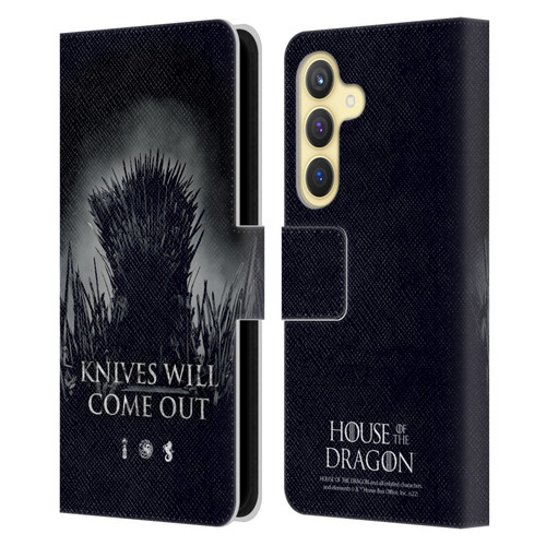 House Of The Dragon: Television Series Art Knives Will Come Out Leather Book Wallet Case Cover For Samsung Galaxy S24 5G