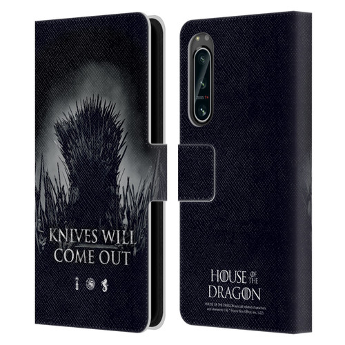 House Of The Dragon: Television Series Art Knives Will Come Out Leather Book Wallet Case Cover For Sony Xperia 5 IV