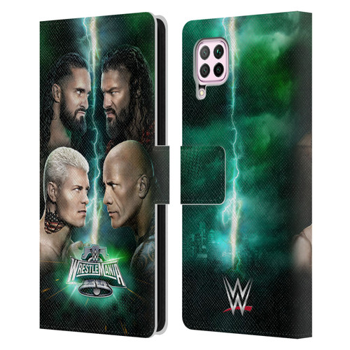 WWE Wrestlemania 40 Key Art Poster Leather Book Wallet Case Cover For Huawei Nova 6 SE / P40 Lite