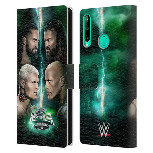 WWE Wrestlemania 40 Key Art Poster Leather Book Wallet Case Cover For Huawei P40 lite E