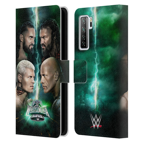 WWE Wrestlemania 40 Key Art Poster Leather Book Wallet Case Cover For Huawei Nova 7 SE/P40 Lite 5G