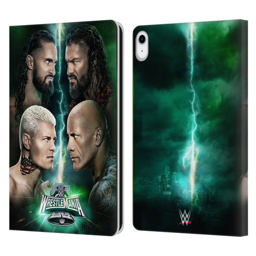 WWE Wrestlemania 40 Key Art Poster Leather Book Wallet Case Cover For Apple iPad 10.9 (2022)