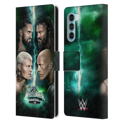 WWE Wrestlemania 40 Key Art Poster Leather Book Wallet Case Cover For Motorola Edge S30 / Moto G200 5G
