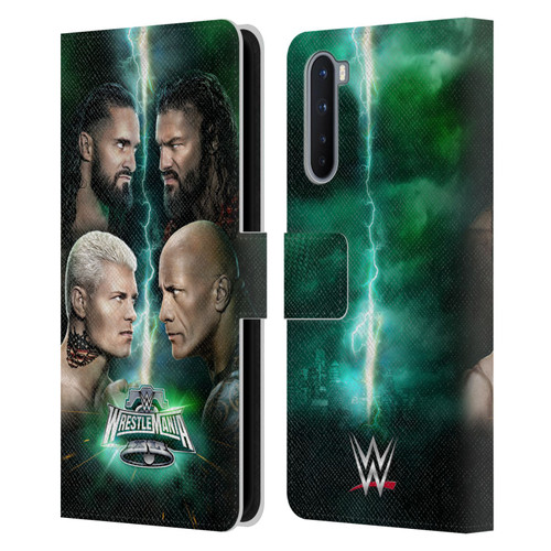 WWE Wrestlemania 40 Key Art Poster Leather Book Wallet Case Cover For OnePlus Nord 5G