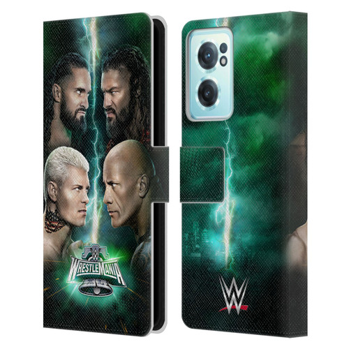 WWE Wrestlemania 40 Key Art Poster Leather Book Wallet Case Cover For OnePlus Nord CE 2 5G