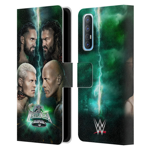 WWE Wrestlemania 40 Key Art Poster Leather Book Wallet Case Cover For OPPO Find X2 Neo 5G