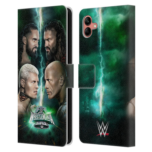 WWE Wrestlemania 40 Key Art Poster Leather Book Wallet Case Cover For Samsung Galaxy A04 (2022)