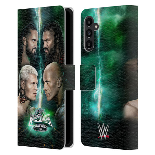 WWE Wrestlemania 40 Key Art Poster Leather Book Wallet Case Cover For Samsung Galaxy A13 5G (2021)