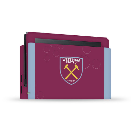 West Ham United FC 2023/24 Crest Kit Home Vinyl Sticker Skin Decal Cover for Nintendo Switch Console & Dock