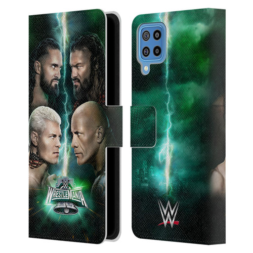 WWE Wrestlemania 40 Key Art Poster Leather Book Wallet Case Cover For Samsung Galaxy F22 (2021)