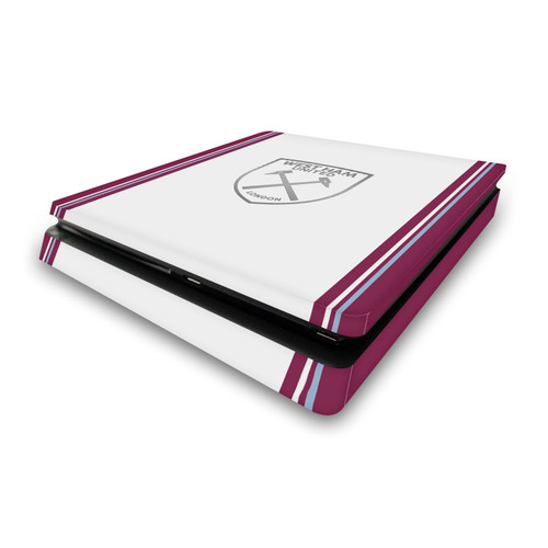 West Ham United FC 2023/24 Crest Kit Away Vinyl Sticker Skin Decal Cover for Sony PS4 Slim Console