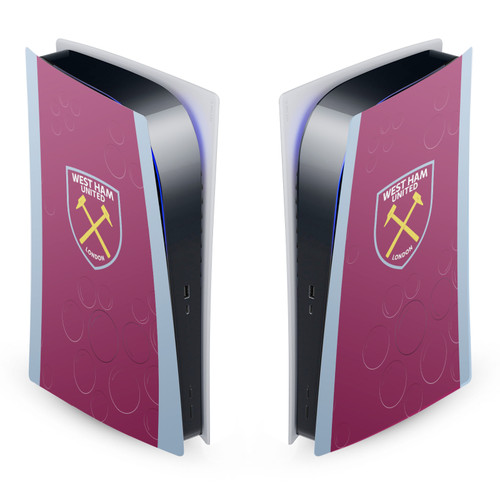 West Ham United FC 2023/24 Crest Kit Home Vinyl Sticker Skin Decal Cover for Sony PS5 Digital Edition Console
