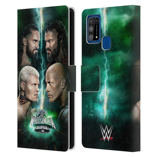 WWE Wrestlemania 40 Key Art Poster Leather Book Wallet Case Cover For Samsung Galaxy M31 (2020)