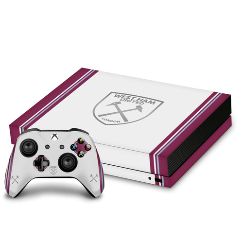 West Ham United FC 2023/24 Crest Kit Away Vinyl Sticker Skin Decal Cover for Microsoft Xbox One X Bundle