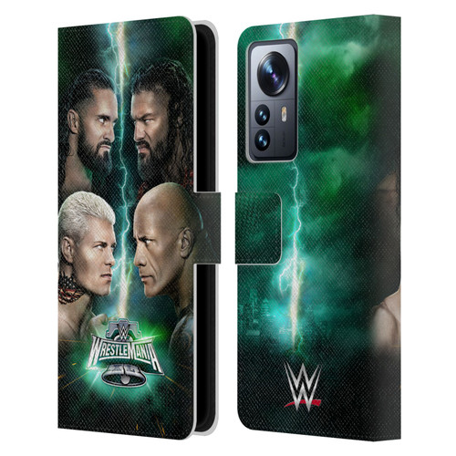 WWE Wrestlemania 40 Key Art Poster Leather Book Wallet Case Cover For Xiaomi 12 Pro