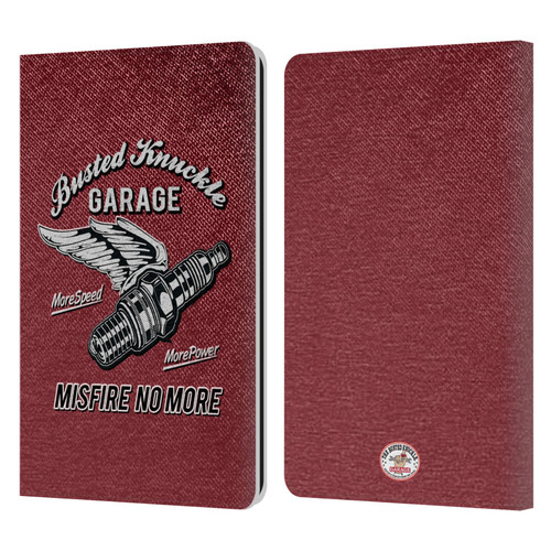 Busted Knuckle Garage Graphics Misfire Leather Book Wallet Case Cover For Amazon Kindle Paperwhite 1 / 2 / 3