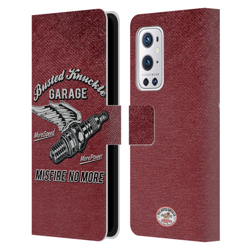 Busted Knuckle Garage Graphics Misfire Leather Book Wallet Case Cover For OnePlus 9 Pro