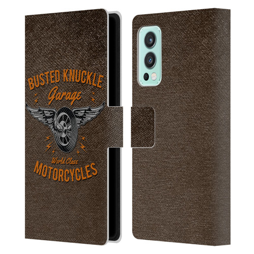 Busted Knuckle Garage Graphics Motorcycles Leather Book Wallet Case Cover For OnePlus Nord 2 5G