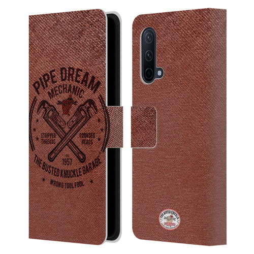 Busted Knuckle Garage Graphics Pipe Dream Leather Book Wallet Case Cover For OnePlus Nord CE 5G