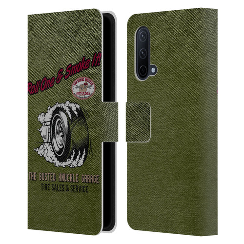 Busted Knuckle Garage Graphics Tire Leather Book Wallet Case Cover For OnePlus Nord CE 5G