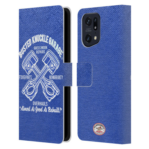 Busted Knuckle Garage Graphics Overhauls Leather Book Wallet Case Cover For OPPO Find X5