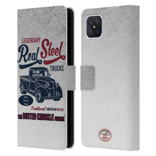 Busted Knuckle Garage Graphics Real Steel Leather Book Wallet Case Cover For OPPO Reno4 Z 5G